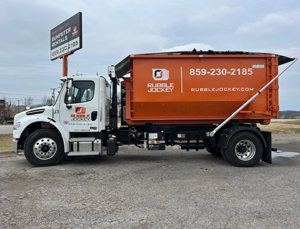 Large roll-off dumpster delivered for residential project in Georgetown, KY